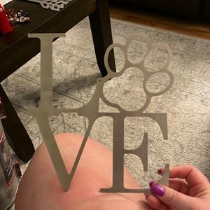 Steel Sign home made by a retired veteran.